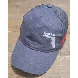 Ram Tool Milwaukee Gray Mesh Trucker Hat Cap Adjust Snapback M18 Fuel Florida